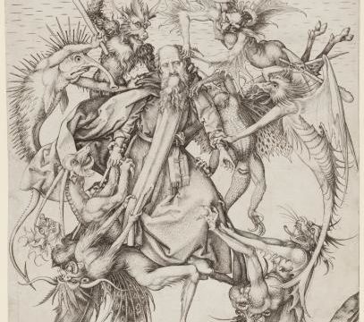 Martin Schongauer, Die Versuchung des heiligen Antonius, um 1470–1480
